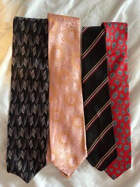 Vintage Silk Ties Lot 4 BCBG Cambridge Classics JF Ferrar British Style England